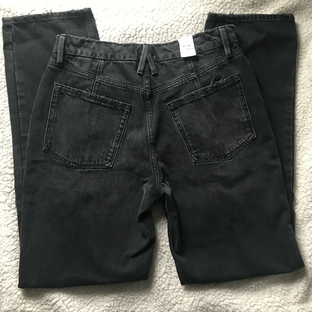 Good American 90s good icon straight leg jean black size 10 NWT